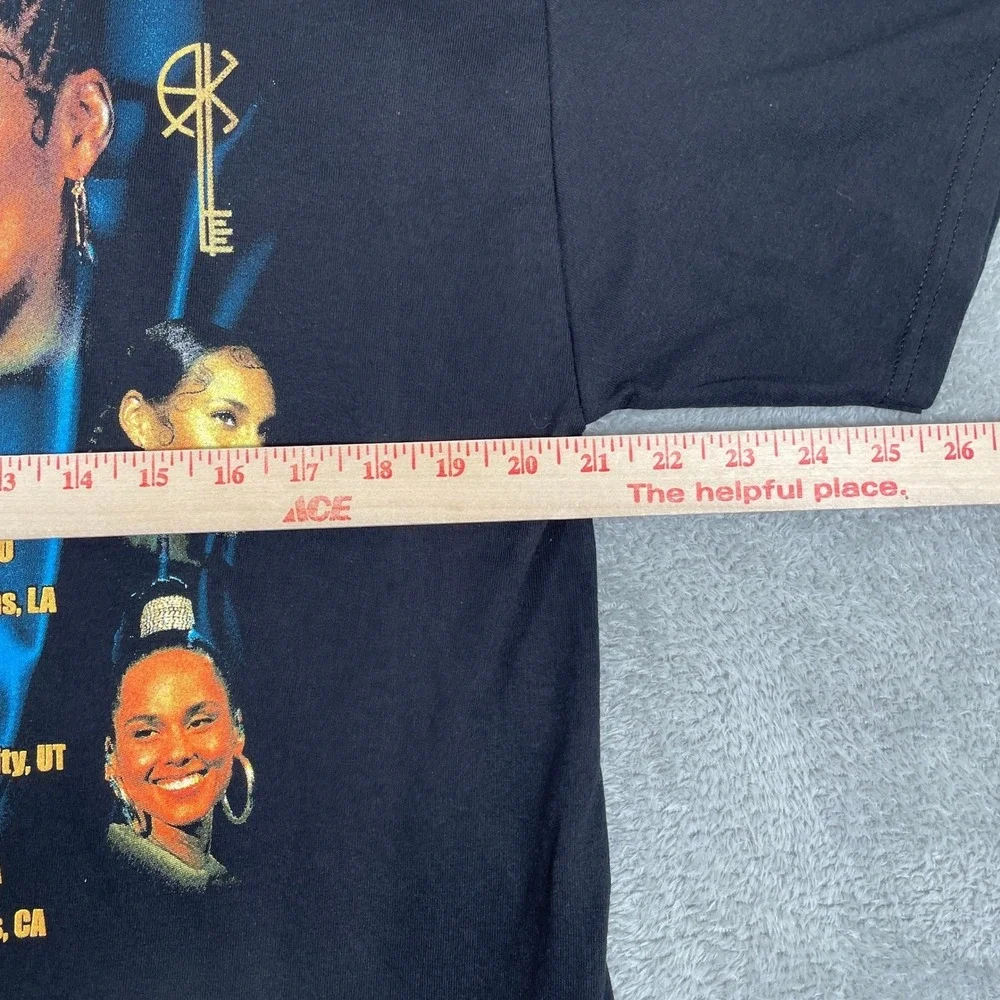 Alicia Keys Shirt‎ Mens Large Black Keys To The Summer Tour Concert Champion - Picture 6 of 7